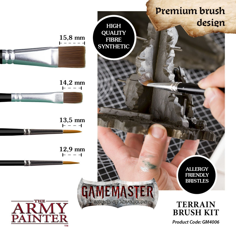 The Army Painter - Pinceaux - Gamemaster: Terrain Brush Kit