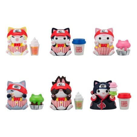Naruto Shippuden Mega Cat Project Nyaruto! assortiment trading figures Mega Cat Diner 3 cm (6) | 4535123843570