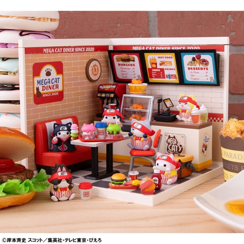 Naruto Shippuden Mega Cat Project Nyaruto! assortiment trading figures Mega Cat Diner 3 cm (6) | 4535123843570