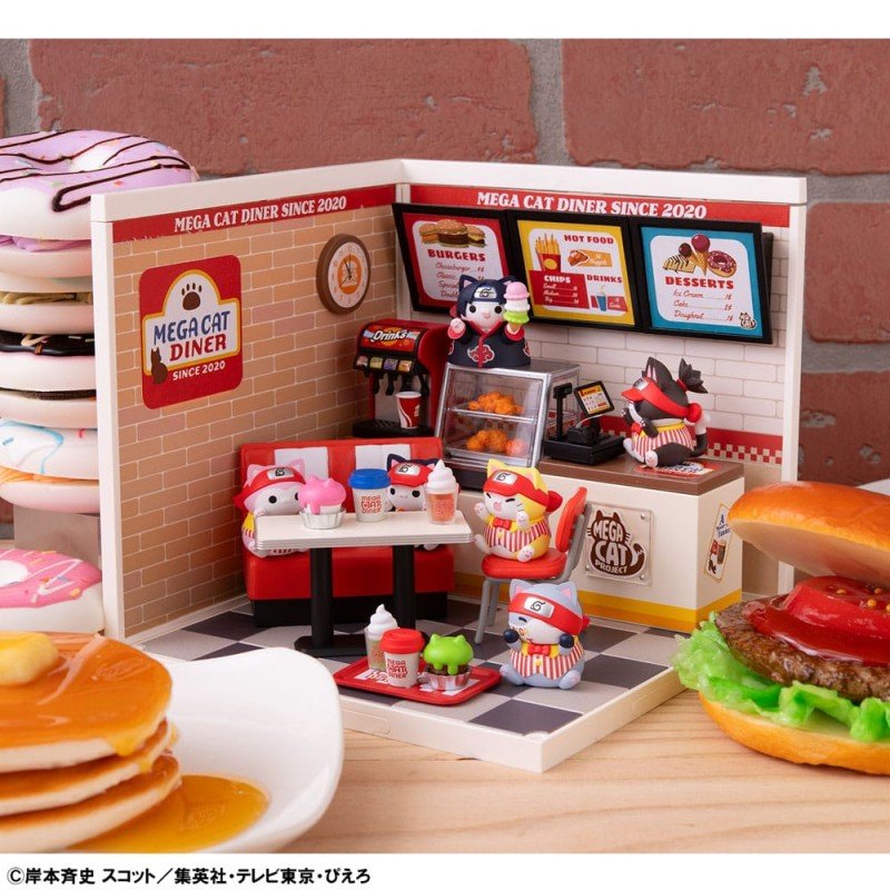 Naruto Shippuden Mega Cat Project Nyaruto! assortiment trading figures Mega Cat Diner 3 cm (6) | 4535123843570
