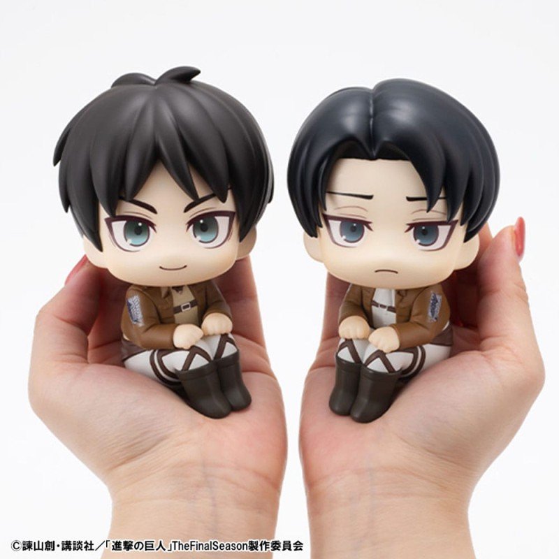 Attack on Titan Look Up PVC Statue Eren Jaeger & Levi Set (with gift) 11 cm | 4535123845079