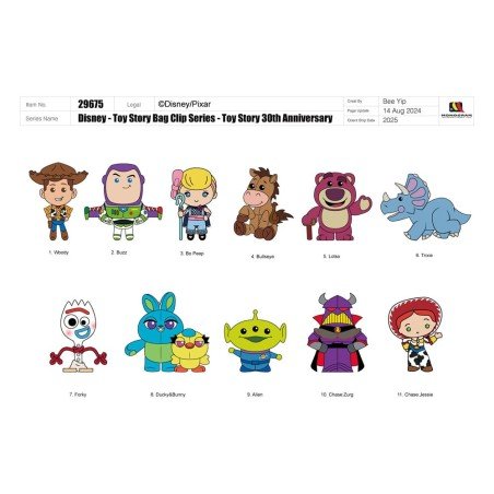 Toy Story présentoir porte-clés sac à dos 3D 30th Anniversary seriés 67 (24) | 0077764296758