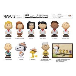 Peanuts 3D PVC Bag Clips Snoopy Series 2 Display (24) | 0077764340109