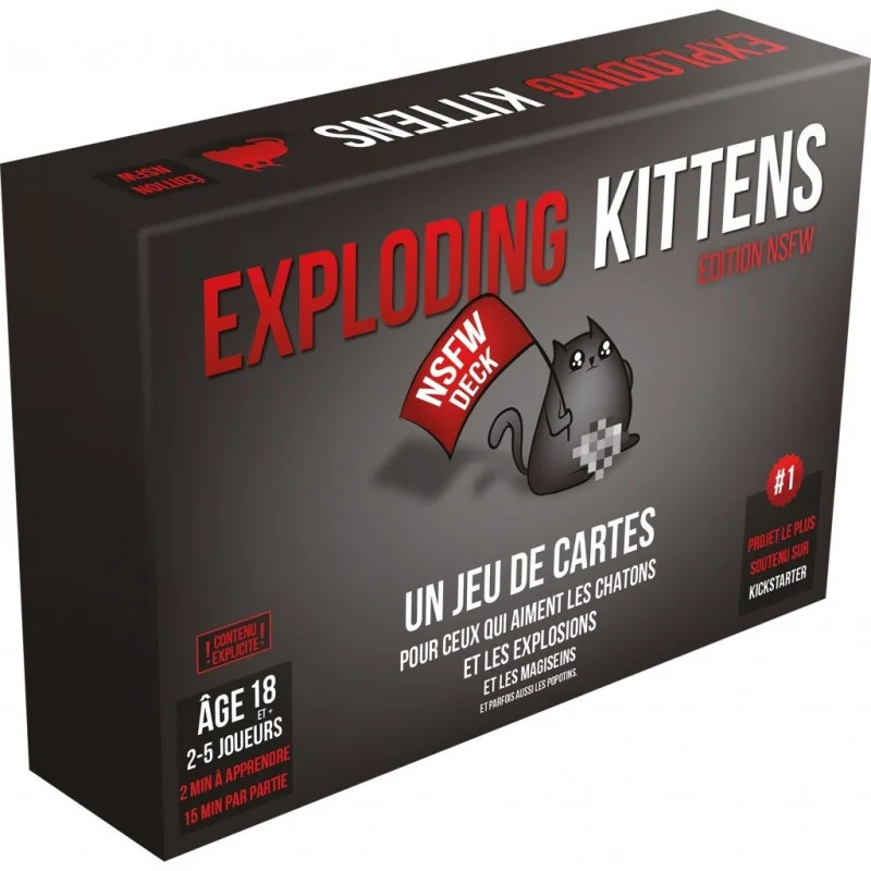 Spel: Exploding Kittens : NSFW-editie (18+)
Uitgever: Exploding Kittens
Engelse versie