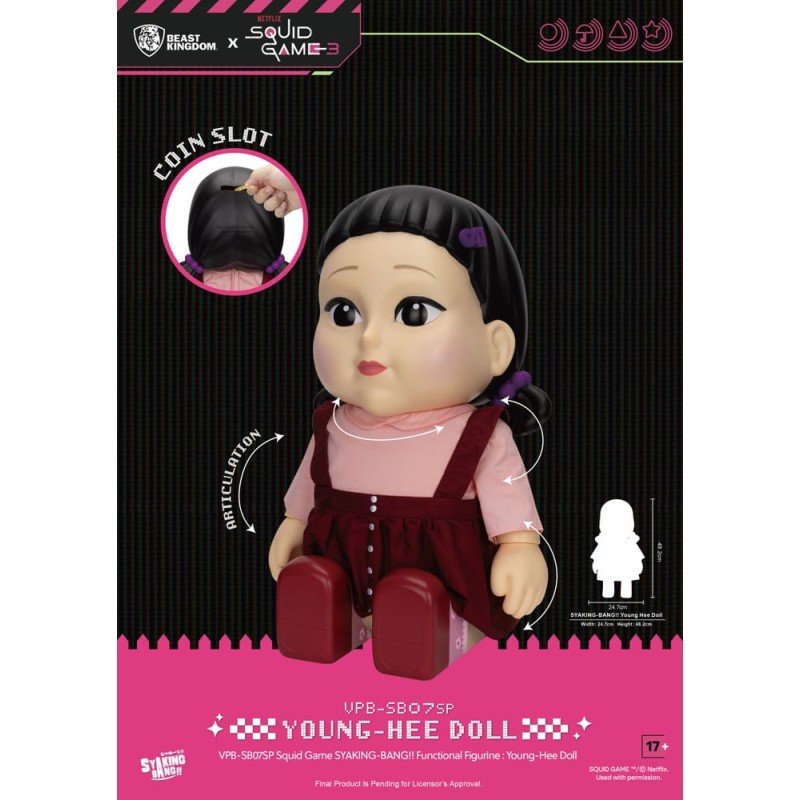 Squid Game figurine tirelire Syaking Bang Young-Hee Doll Season 3 48 cm | 4711385261356