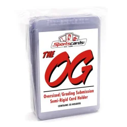 SportsCards - Oversized Grading Semi-Rigid Card Holder Box (50 Holders)