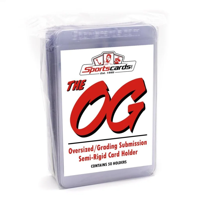 SportsCards - Oversized Grading Semi-Rigid Card Holder Box (50 Holders) | 70066