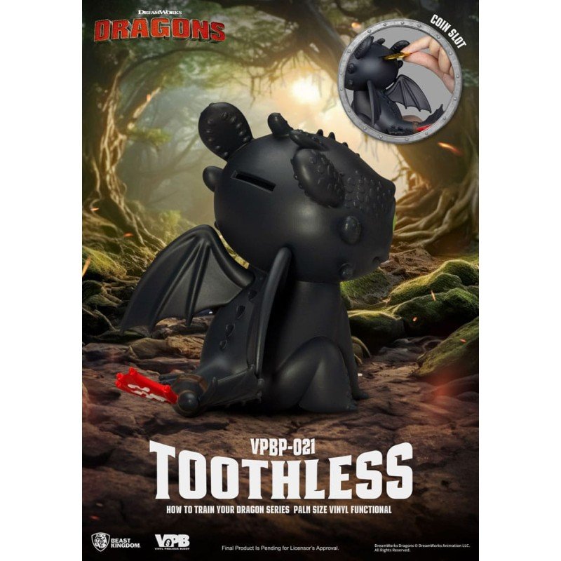 How to Train Your Dragon Piggy Vinyl Bank Toothless 12 cm | 4711385259711