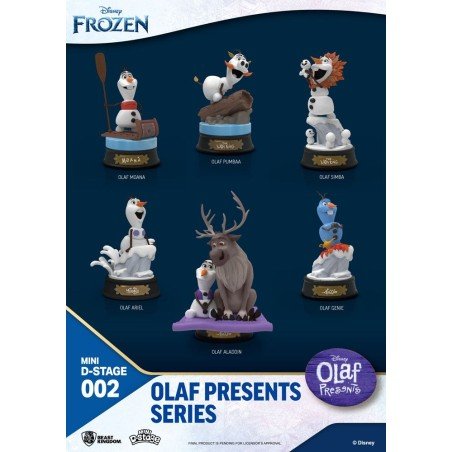 La Reine des neiges pack 6 statuettes Mini Diorama Stage Olaf Presents 12 cm | 4711203451679