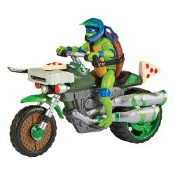 Teenage Mutant Ninja Turtles: Mutant Mayhem Drive N Kick Action Figure Leonardo & Motorcycle 11 cm | 0043377834311