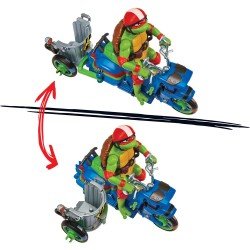 Ninja Turtles : Teenage Years figurine Raphael & Scooter et side-car 11 cm | 0043377834328