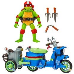 Ninja Turtles : Teenage Years figurine Raphael & Scooter et side-car 11 cm | 0043377834328
