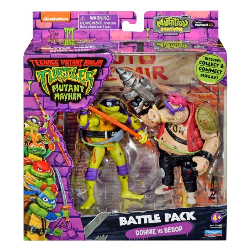 Tortues Ninja figurines Donatello vs. Bebop 11 cm | 0043377833321
