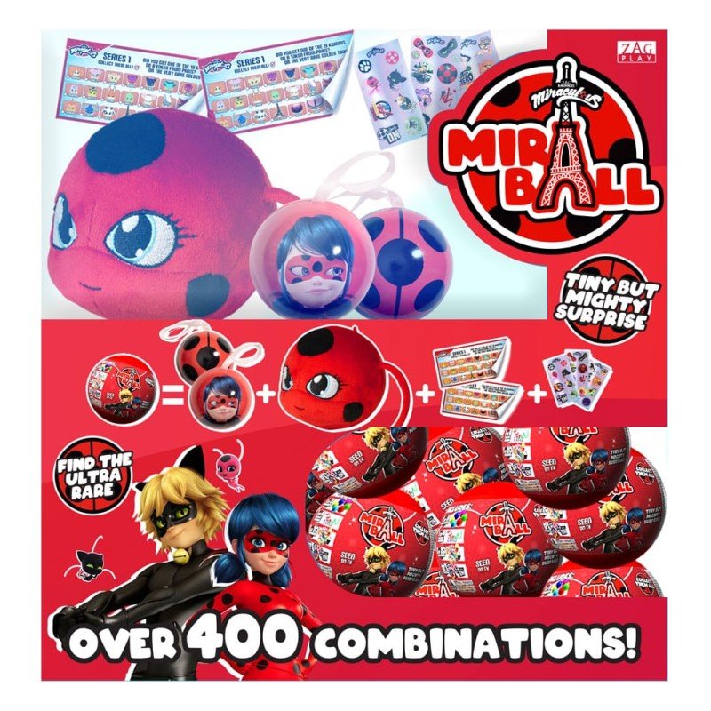 Miraculous, les aventures de Ladybug et Chat Noir présentoir Mystery Miraball (24) | 0840331914344