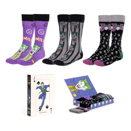 DC Comics pack 3 paires de chaussettes Joker 38-45 | 8445484477566