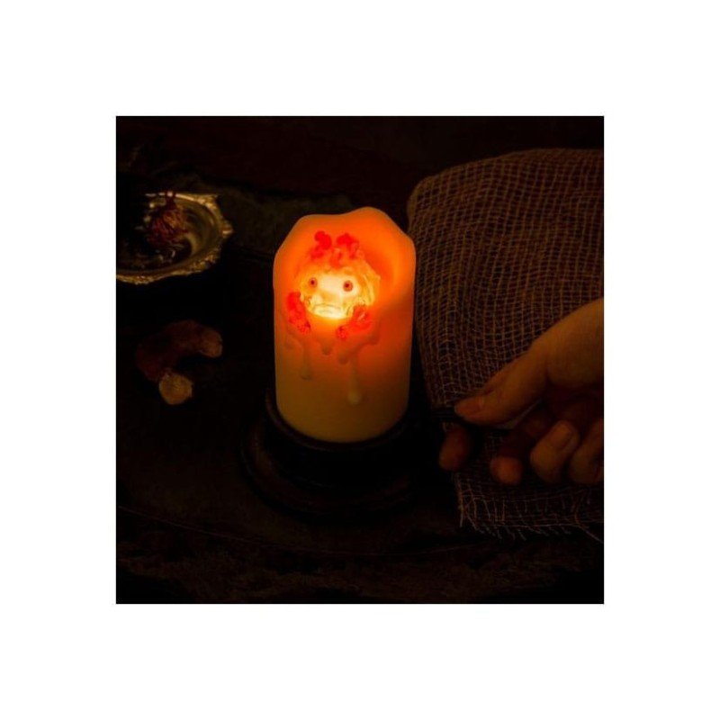 Le Château ambulant lampe Illuminated Calcifer & candle 13 cm | 4990593482207