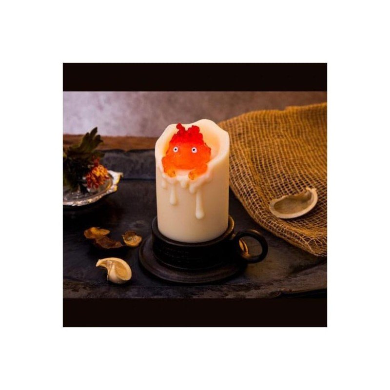 Le Château ambulant lampe Illuminated Calcifer & candle 13 cm | 4990593482207