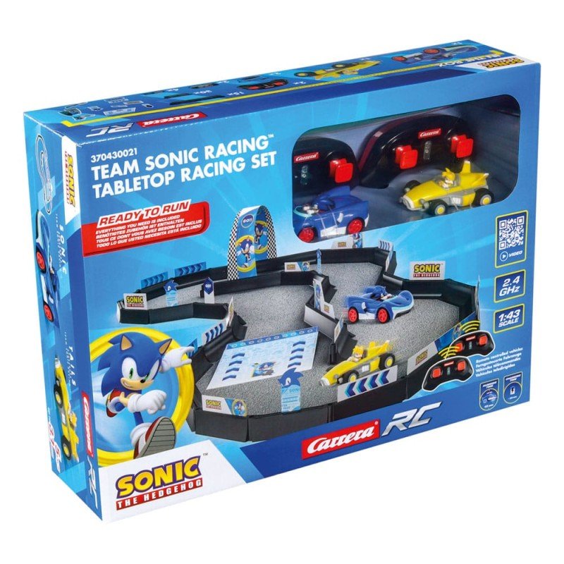 Sonic the Hedgehog voiture télécommandée RC 1/43 2,4GHz Tabletop Racing Set | 9003150143253