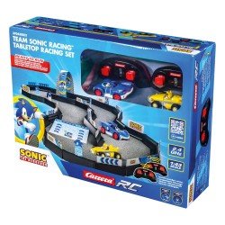 Sonic the Hedgehog voiture télécommandée RC 1/43 2,4GHz Tabletop Racing Set | 9003150143253