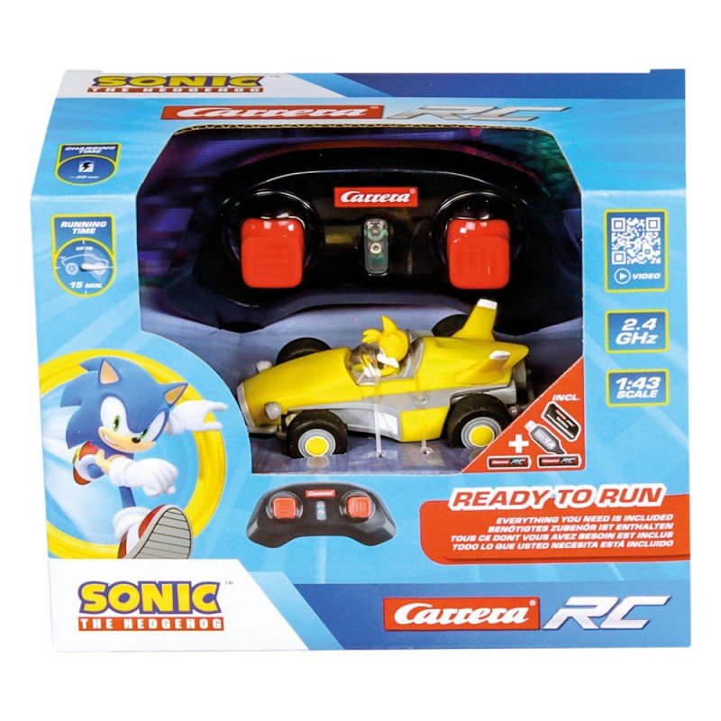 Sonic the Hedgehog RC remote-controlled Car 1/43 2.4GHz Mini Tails | 9003150143284