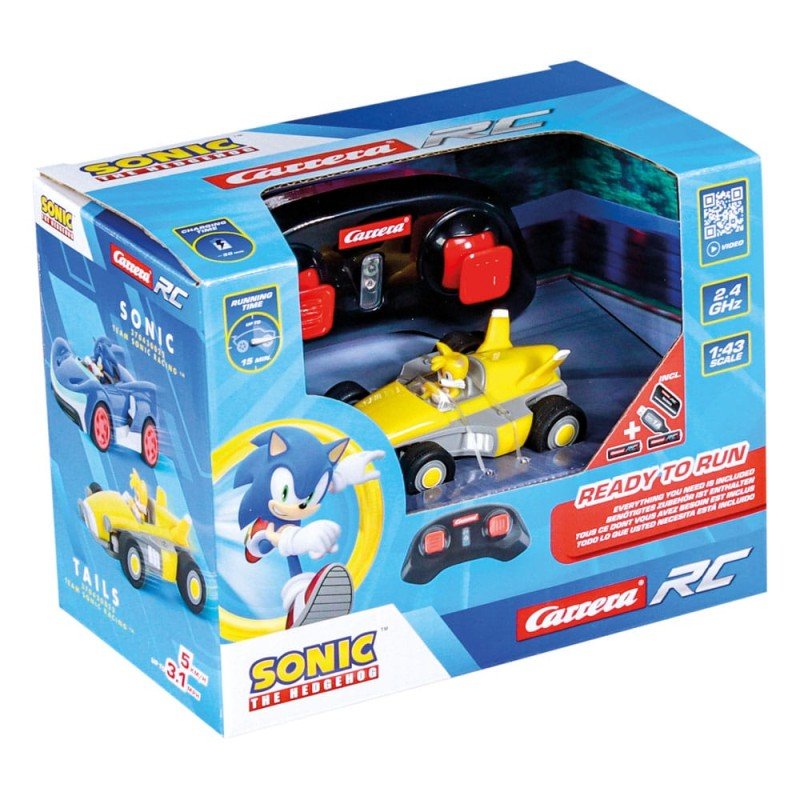 Sonic the Hedgehog RC remote-controlled Car 1/43 2.4GHz Mini Tails | 9003150143284