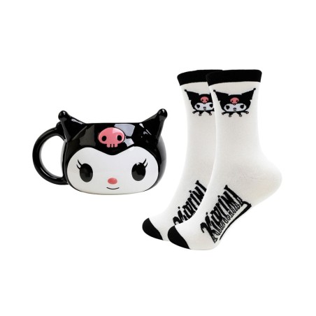 Sanrio 3D Mug & Socks Set Kuromi | 5056563705260