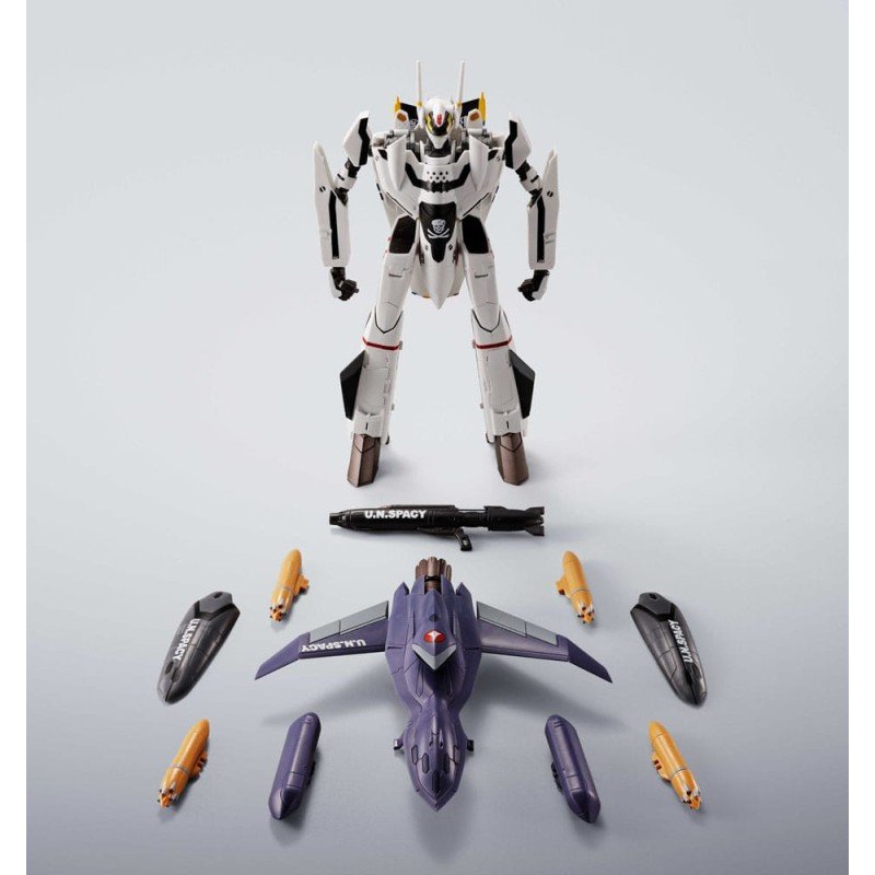 Macross 7 Hi-Metal R Action Figure VF-0S Phoenix (Roy Focker Use) & QF-2200D-B Ghost Set 14 cm | 4573102692573
