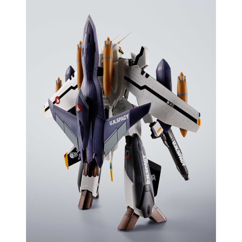 Macross 7 Hi-Metal R Action Figure VF-0S Phoenix (Roy Focker Use) & QF-2200D-B Ghost Set 14 cm | 4573102692573