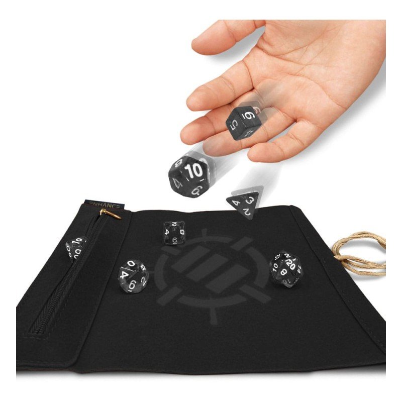 Enhance Tabletop Roll on a Scroll Bag with Dice Black | 0637836627318