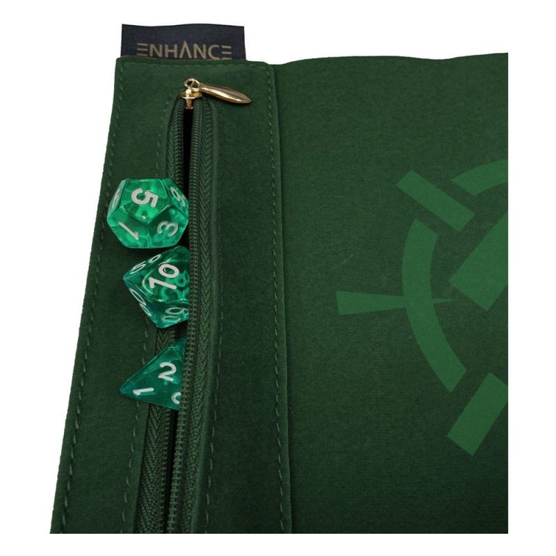 Enhance Tabletop Roll on a Scroll Sac avec dés Vert | 0637836627332