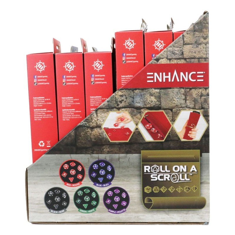 Enhance Tabletop assortiment Roll on a Scroll Sac avec dés (15) | 0637836627097