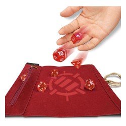 Enhance Tabletop Roll on a Scroll Sac avec dés Rouge | 0637836627295