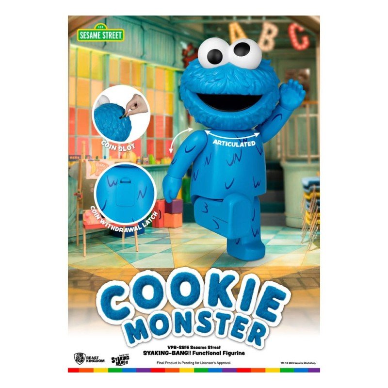 Sesame Street Syaking Bang Series tirelire en PVC Cookie Monster 47 cm | 4711385262827