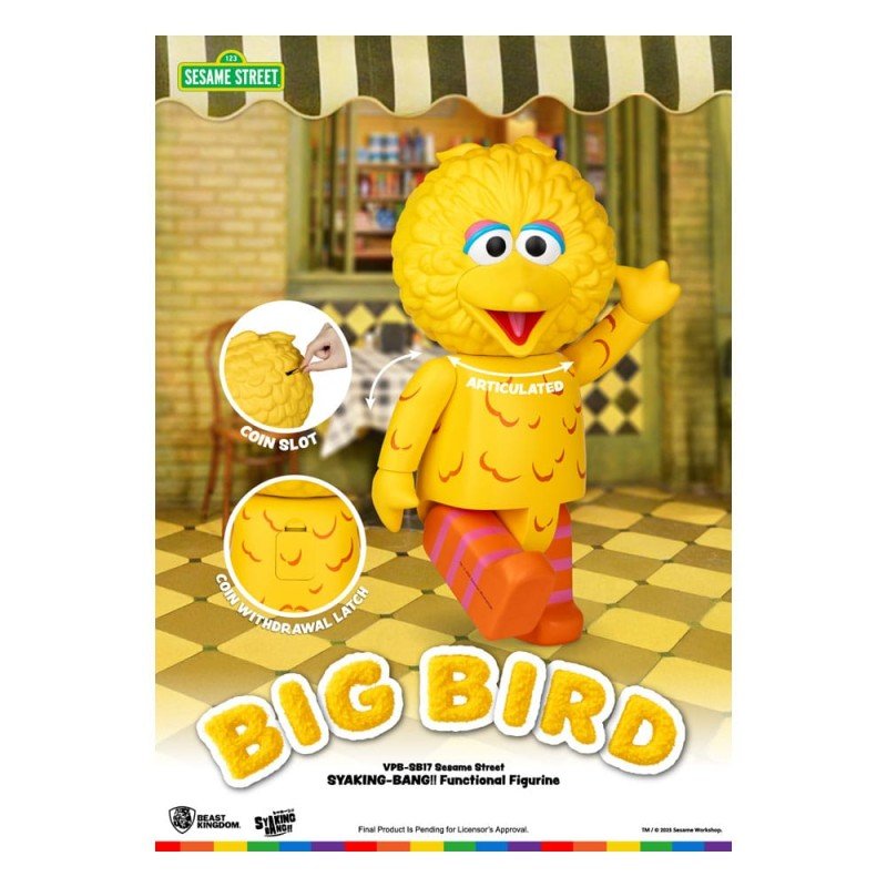 Sesame Street Syaking Bang Series tirelire en PVC Big Bird 49 cm | 4711385262834