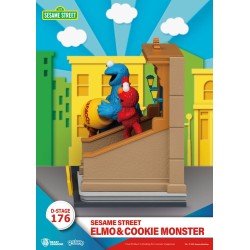 Sesame Street D-Stage statuette PVC Elmo & Cookie Monster 11 cm | 4711385261196