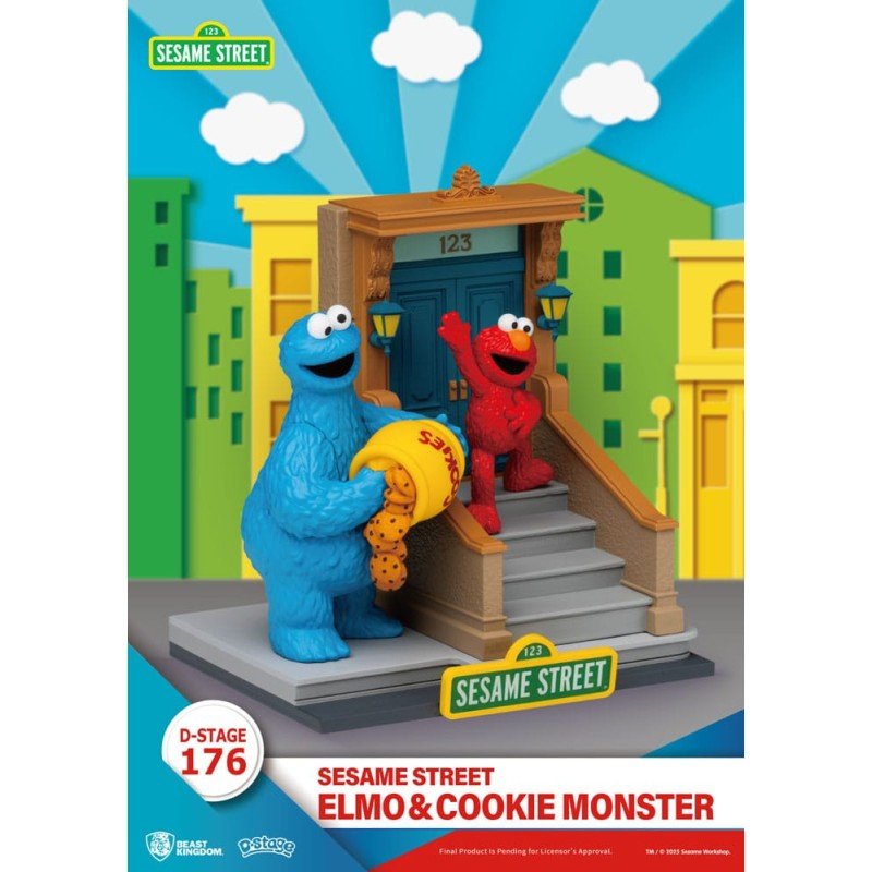 Sesame Street D-Stage statuette PVC Elmo & Cookie Monster 11 cm | 4711385261196