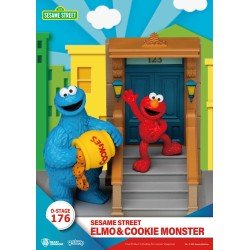 Sesame Street D-Stage statuette PVC Elmo & Cookie Monster 11 cm | 4711385261196