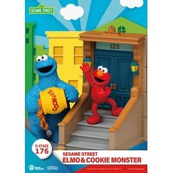 Sesame Street D-Stage statuette PVC Elmo & Cookie Monster 11 cm | 4711385261196