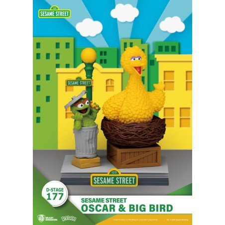 Sesame Street D-Stage statuette PVC Oscar & Big Bird 12 cm | 4711385261219