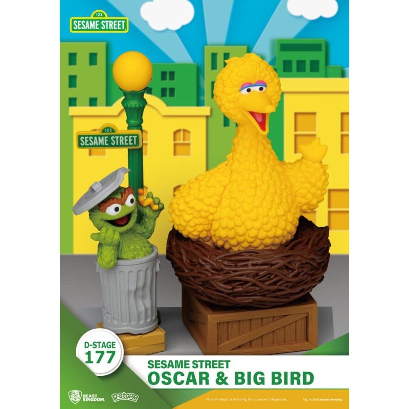 Sesame Street D-Stage statuette PVC Oscar & Big Bird 12 cm | 4711385261219
