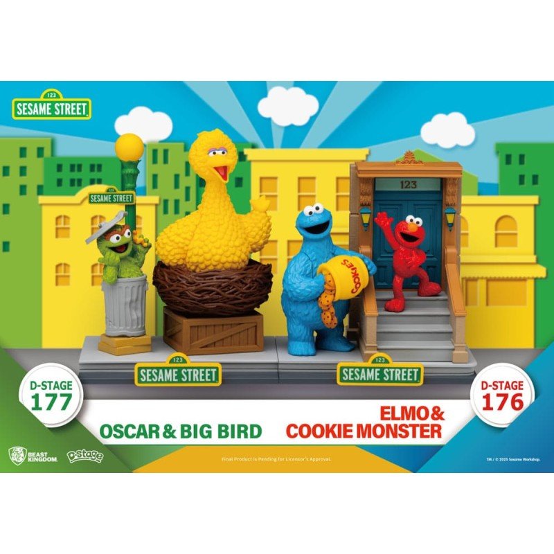 Sesame Street D-Stage statuette PVC Oscar & Big Bird 12 cm | 4711385261219