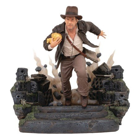 Indiana Jones: Raiders of the Lost Ark Deluxe Gallery PVC Statue Escape with Idol 25 cm | 0699788846322