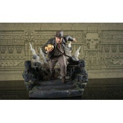 Indiana Jones: Les Aventuriers de l'arche maudit Deluxe Gallery statuette PVC Escape with Idol 25 cm | 0699788846322