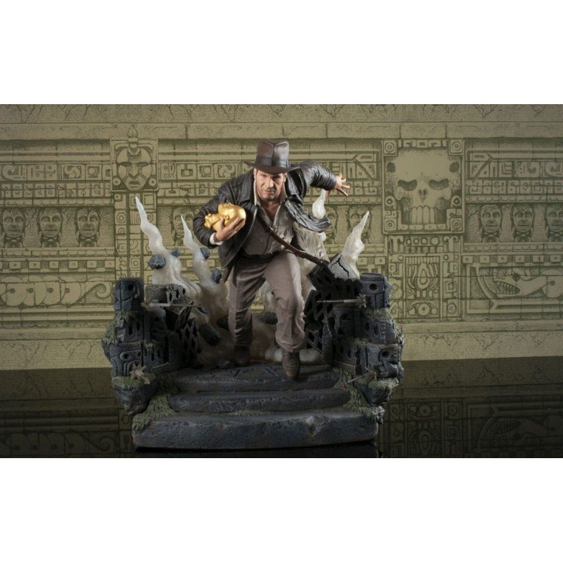 Indiana Jones: Les Aventuriers de l'arche maudit Deluxe Gallery statuette PVC Escape with Idol 25 cm | 0699788846322