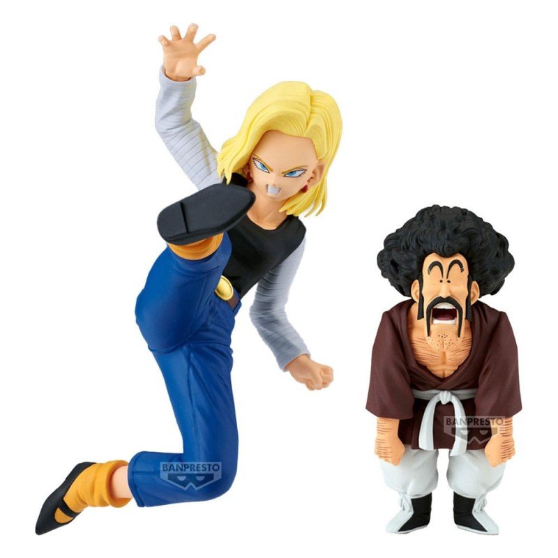 Dragon Ball Z statuette PVC Match Makers Android 18 11 cm Vs. Mr. Satan 8 cm | 4573102696458
