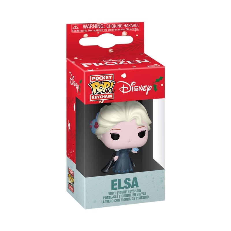 Disney Princess présentoir porte-clés Pocket POP! Holiday Elsa 4 cm (12) | 0889698860789