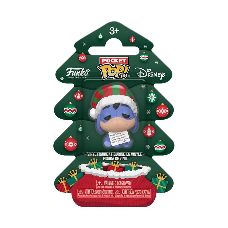 Winnie the Pooh Holiday 2025 porte-clés Pocket POP! Vinyl Eeyore Tree Holiday Box 4 cm | 0889698860802