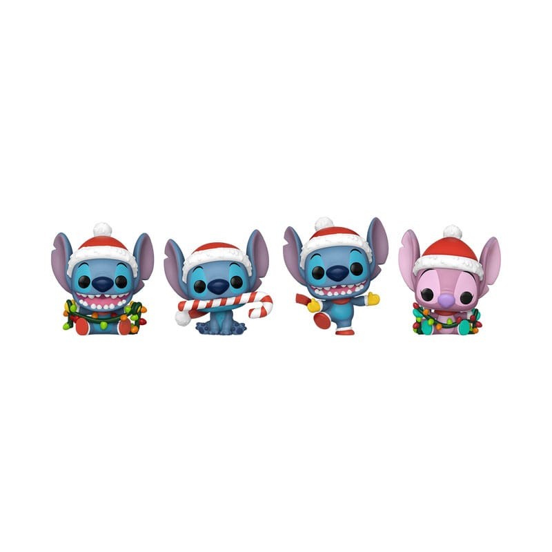 Lilo&Stitch Holiday 2025 pack 4 porte-clés Pocket POP! Vinyl Tree Holiday Box 4 cm | 0889698860925