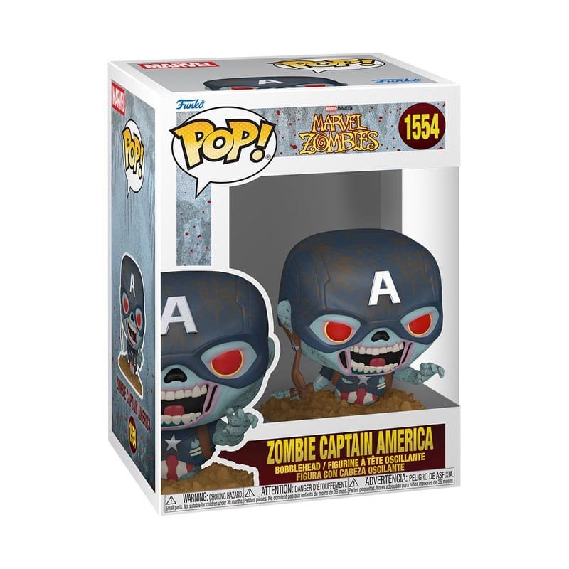 Marvel Zombies POP! Marvel Vinyl figurine Captain America 9 cm | 0889698866507