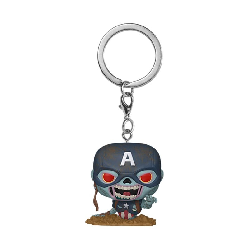 Marvel Zombies présentoir porte-clés Pocket POP! Vinyl Captain America 4 cm (12) | 0889698866514